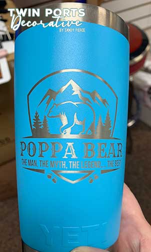 laser engraved yeti tumbler