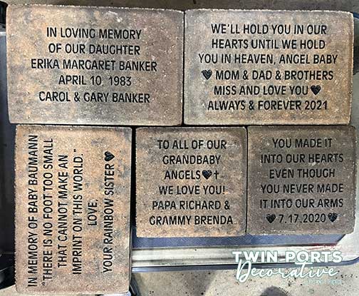 brick sandblasted and paint filled