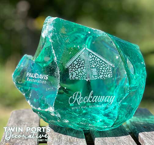 sandblasted glass blob
